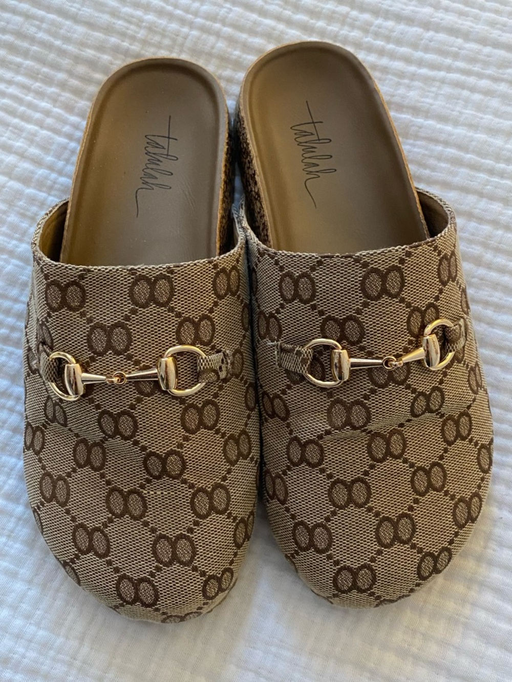 Talulah | Canvas Horsebit Slides